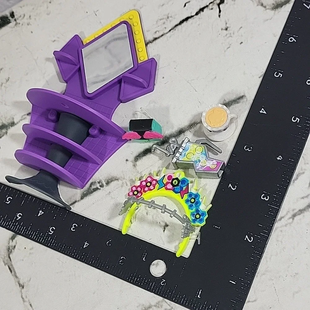 Monster High Doll Accessories Lot Vanity Bolt Headband‎ Flower Crown Coffe Cup